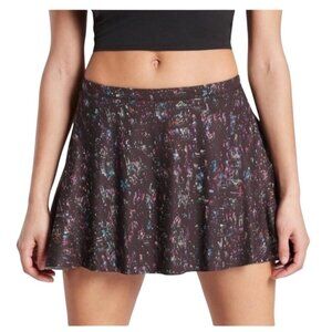 Athleta Black Paint Spattered Match Point Skort